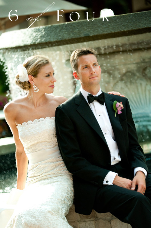 Bride and Groom at Fountain Carillon Beach, Florida, 6 of Four 