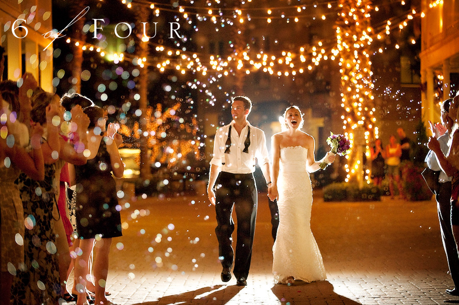 Gorgeous Exit, Bride and Groom, Carrillon Beach, Florida